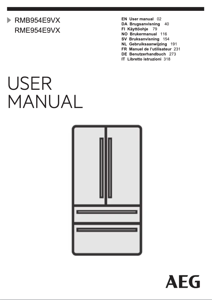 Image de la première page du manuel de l'appareil RMB954E9VX