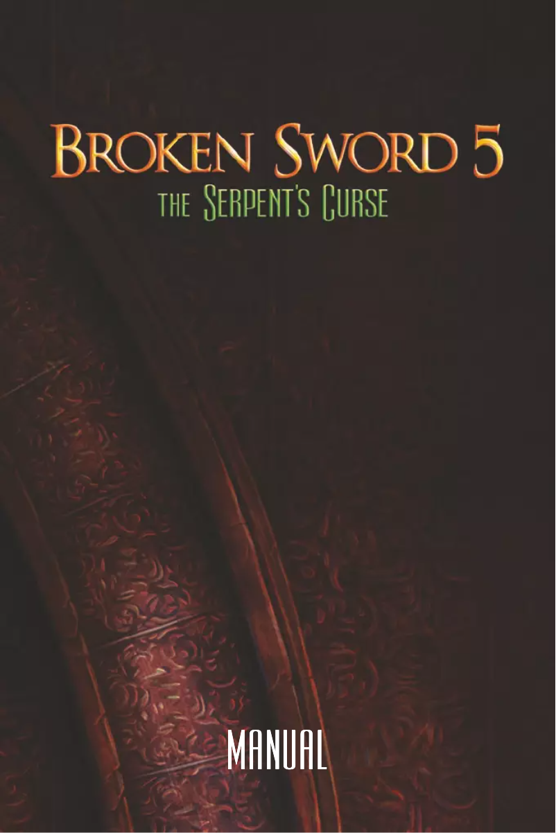 Image de la première page du manuel de l'appareil Broken Sword 5: The Serpent's Curse (Xbox One)