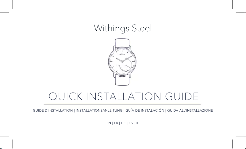 Page 1 de la notice Guide d'installation Withings Steel