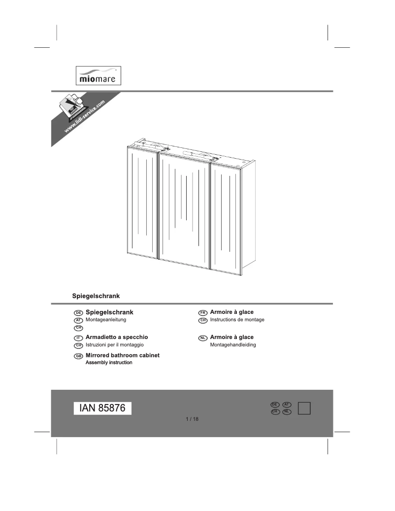 Page 1 de la notice Manuel utilisateur Miomare IAN 93982