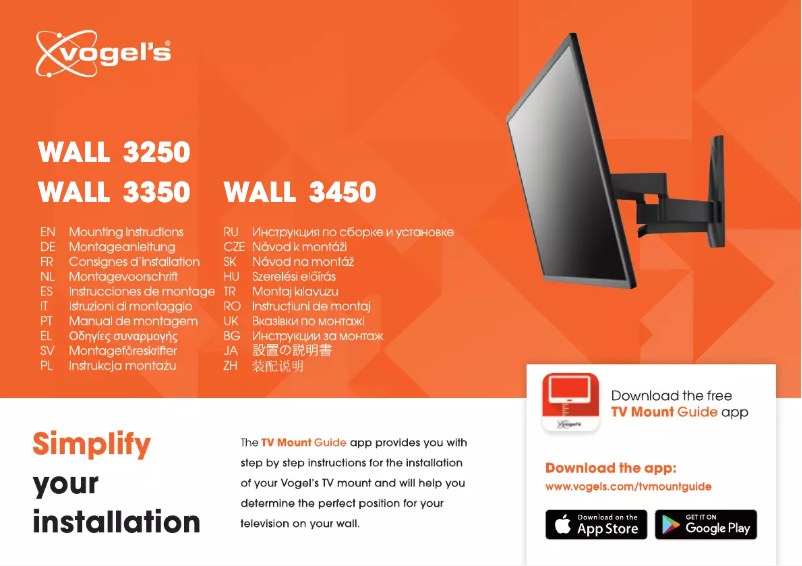 Image de la première page du manuel de l'appareil Wall 3450