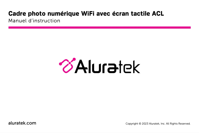 Page 1 de la notice Manuel utilisateur Aluratek ACKWS10F