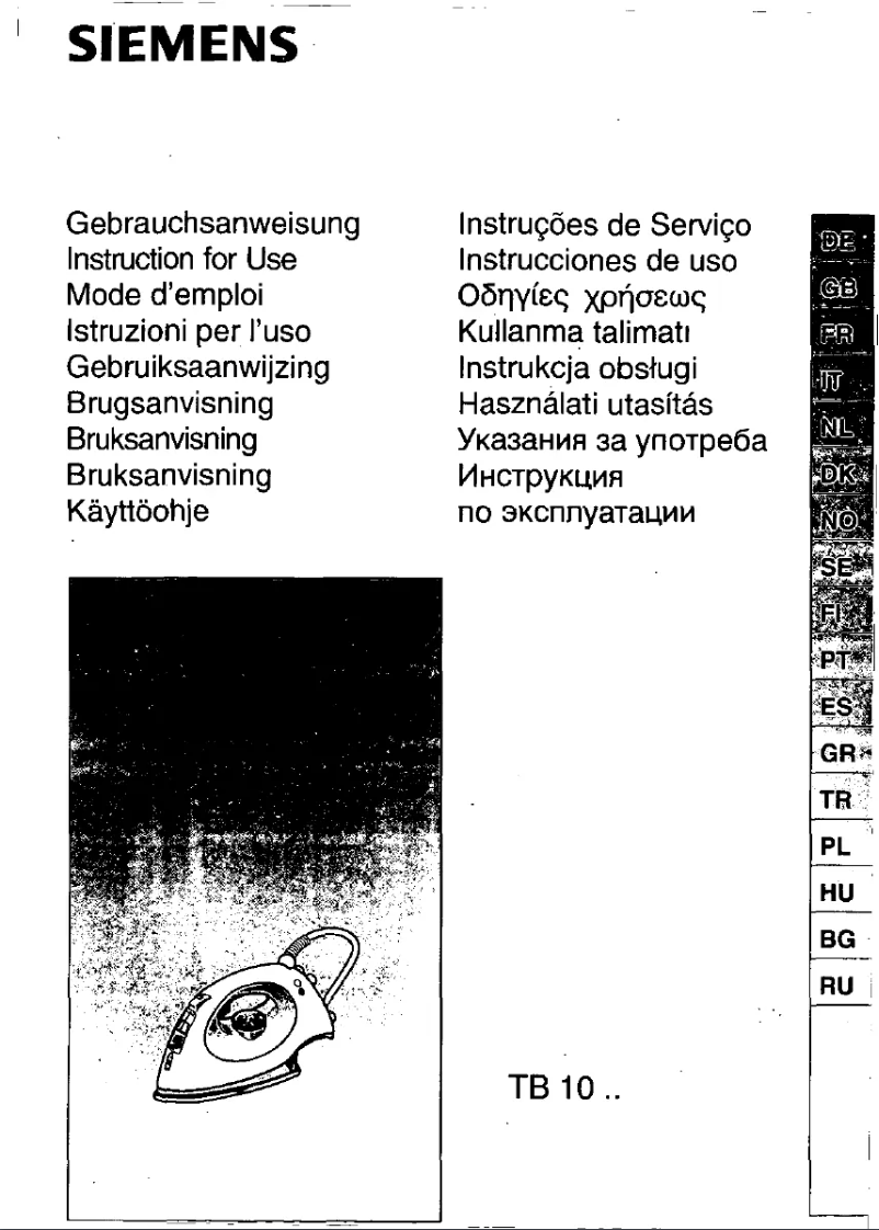 Page 1 de la notice Manuel utilisateur Siemens TB10