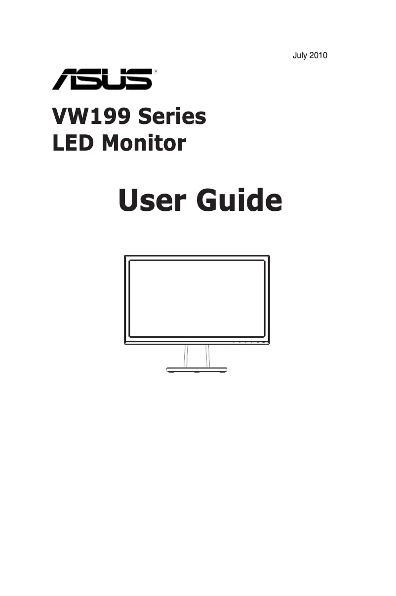 Page n°1 - Manuel utilisateur Asus VW199
