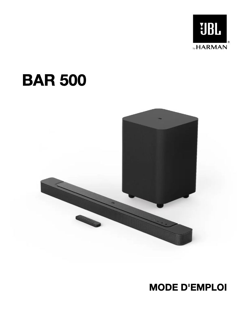 Page 1 de la notice Manuel utilisateur JBL BAR 500