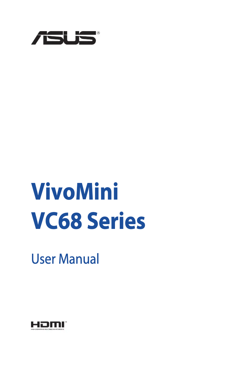 Page n°1 - Manuel utilisateur Asus VivoMini VC68R