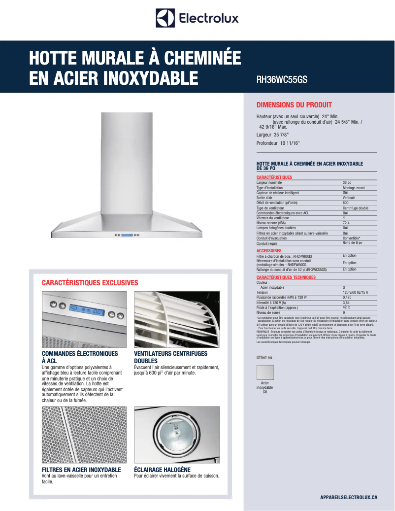 Image de la première page du manuel de l'appareil RH36WC55GS