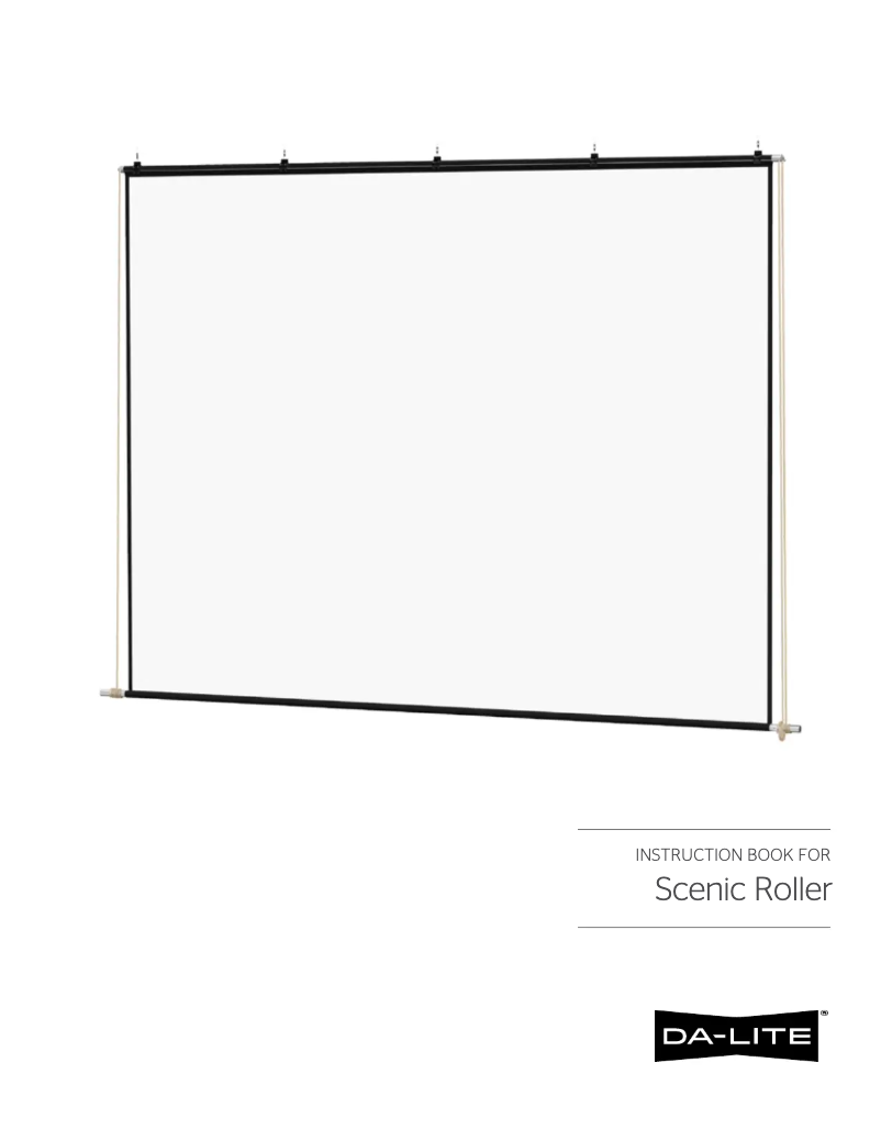 Page 1 de la notice Manuel utilisateur Da-Lite Scenic Roller 40377