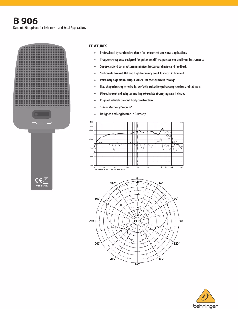 Image de la première page du manuel de l'appareil B 906