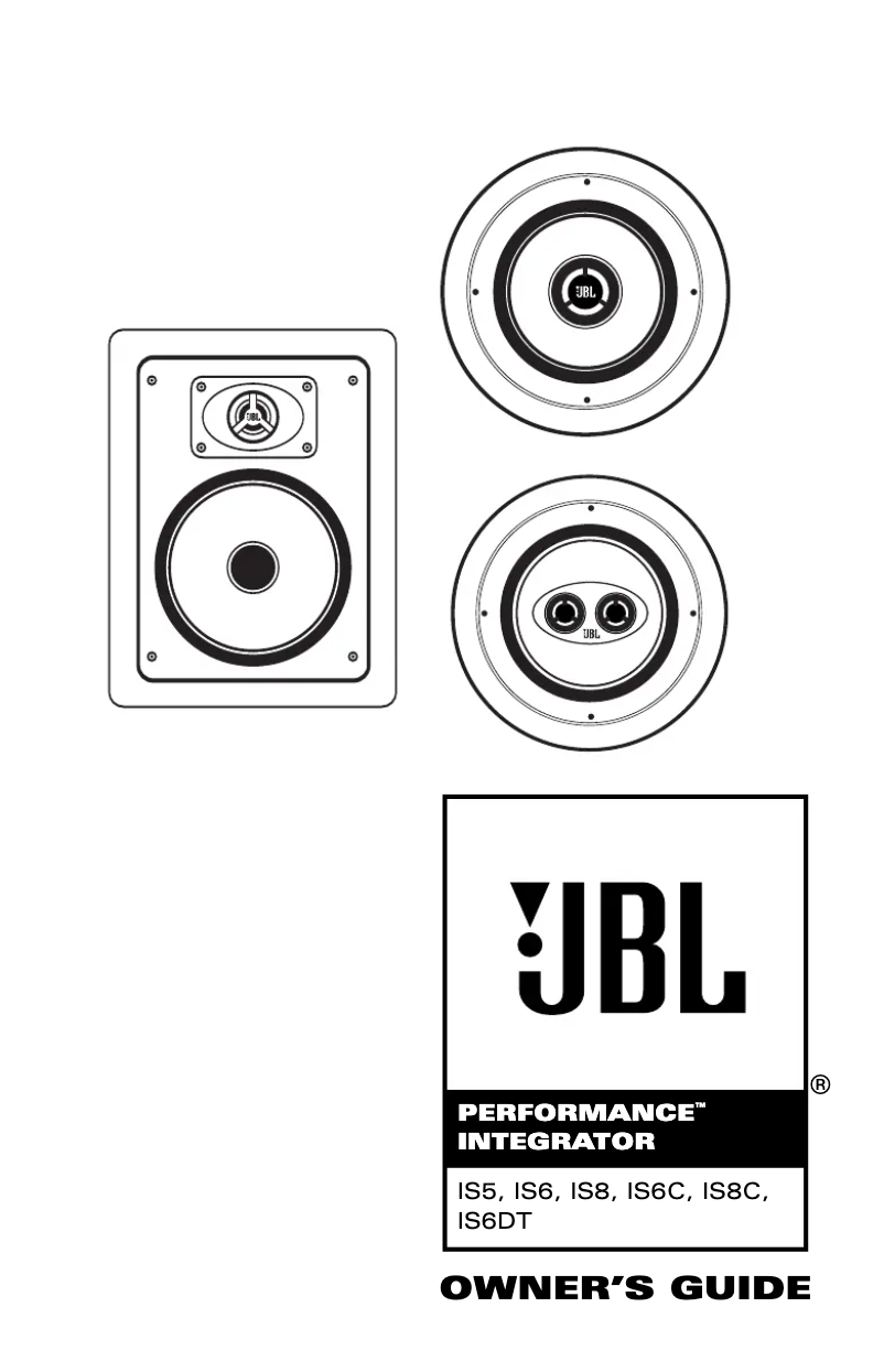Page 1 de la notice Manuel utilisateur JBL Performance IS8C