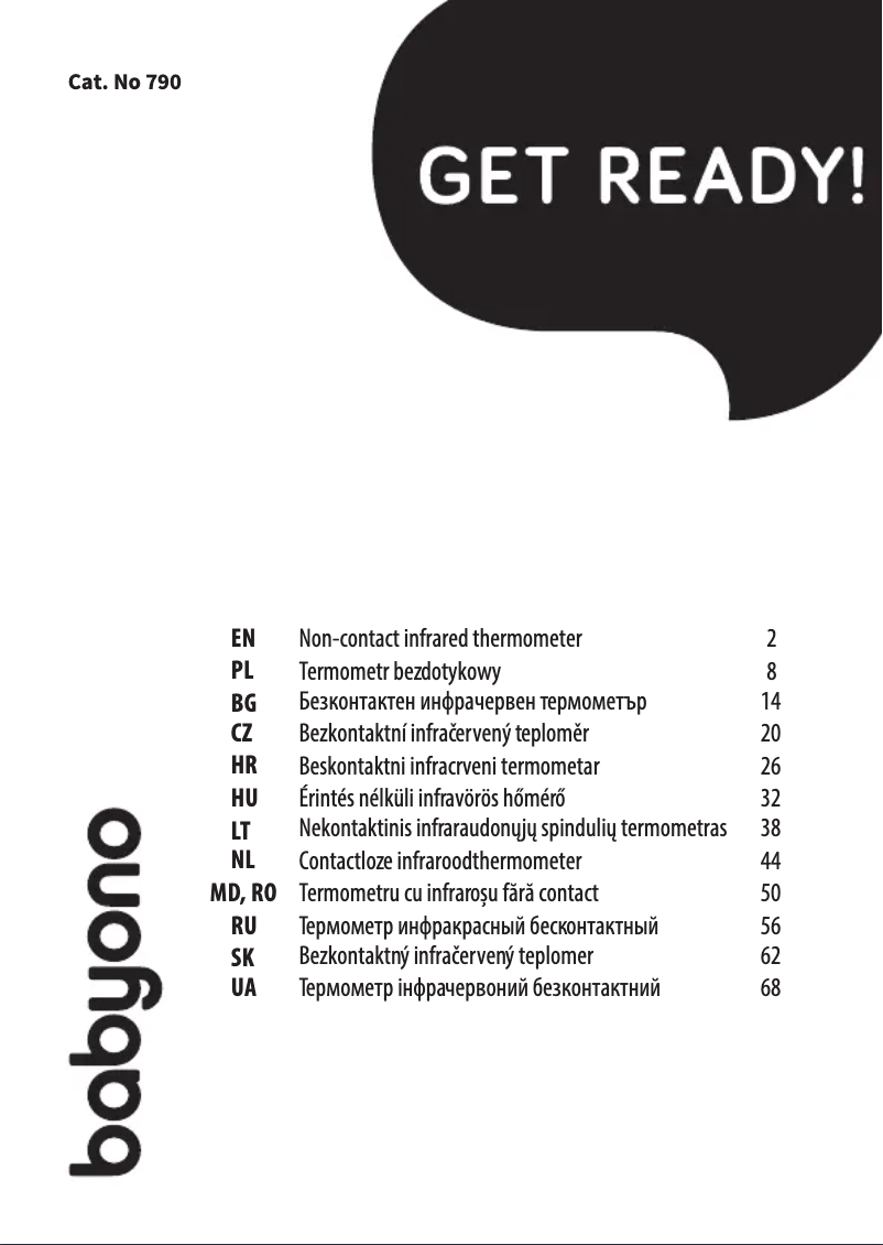 Page 1 de la notice Manuel utilisateur BabyOno 790