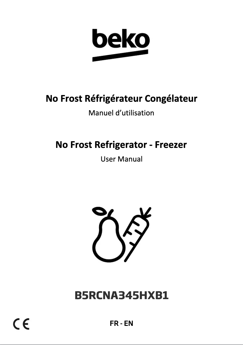 Image de la première page du manuel de l'appareil B5RCNA345HXB1