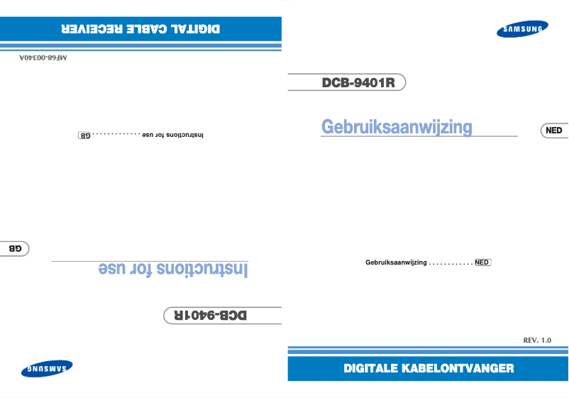 Page 1 de la notice Manuel utilisateur Samsung DCB-9401R