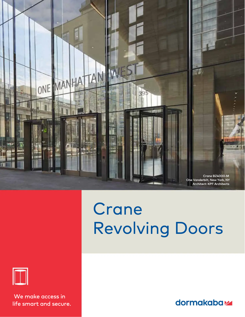 Page 1 de la notice Manuel utilisateur Dormakaba Crane