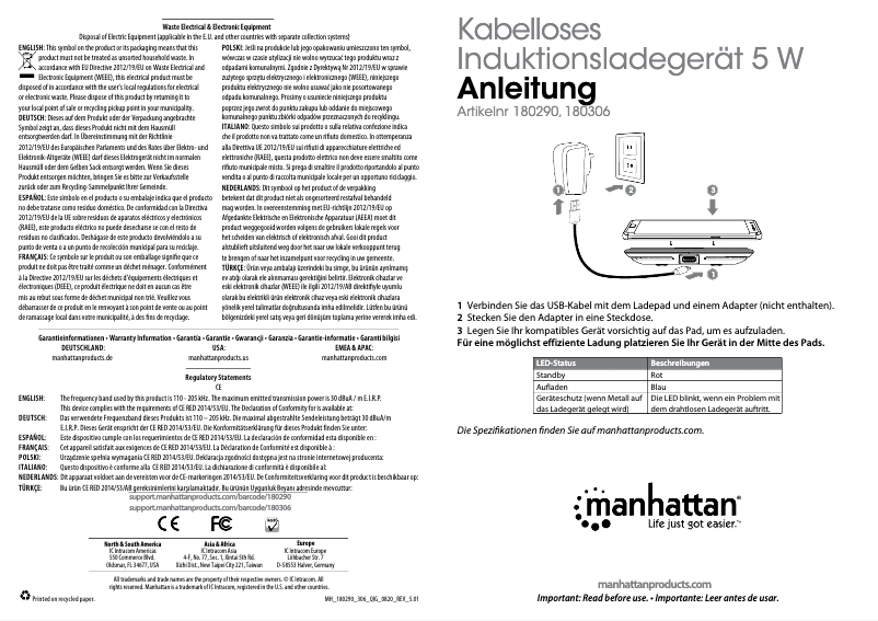 Page n°1 - Manuel utilisateur Manhattan 180306