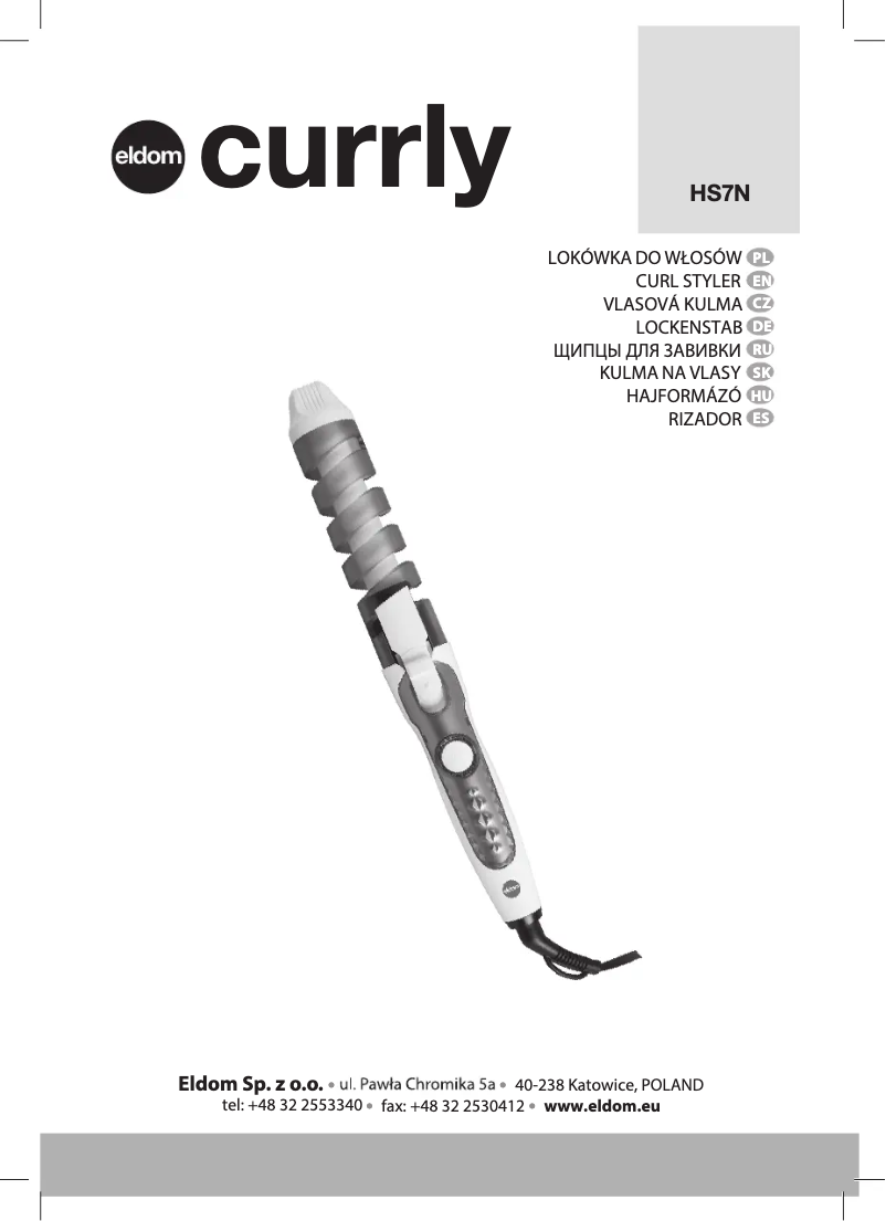 Page 1 de la notice Manuel utilisateur Eldom Currly HS7N