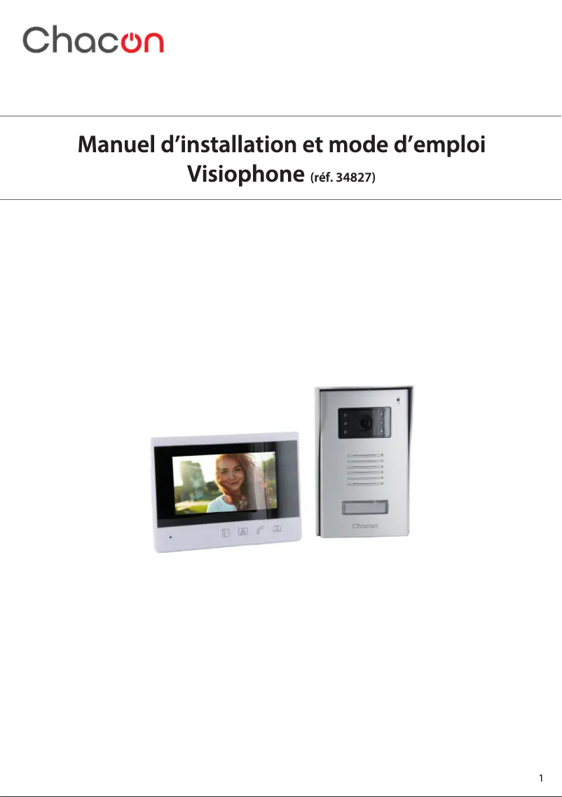 Page 1 de la notice Manuel utilisateur Chacon 34827