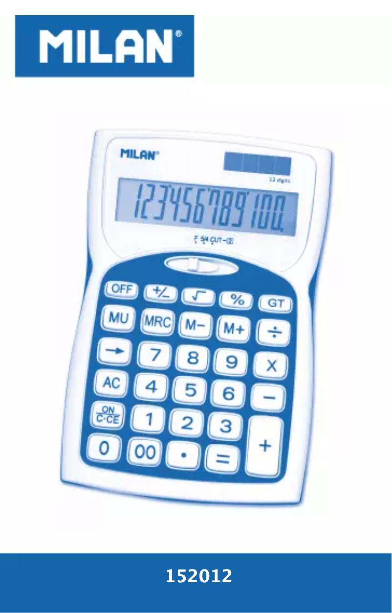 Page n°1 - Manuel utilisateur Milan 152012