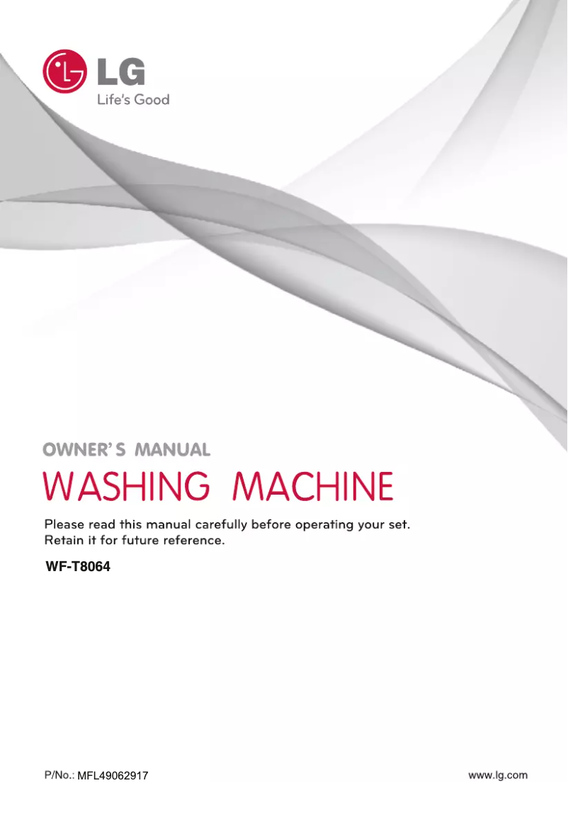 Page n°1 - Manuel utilisateur LG WF-T8064