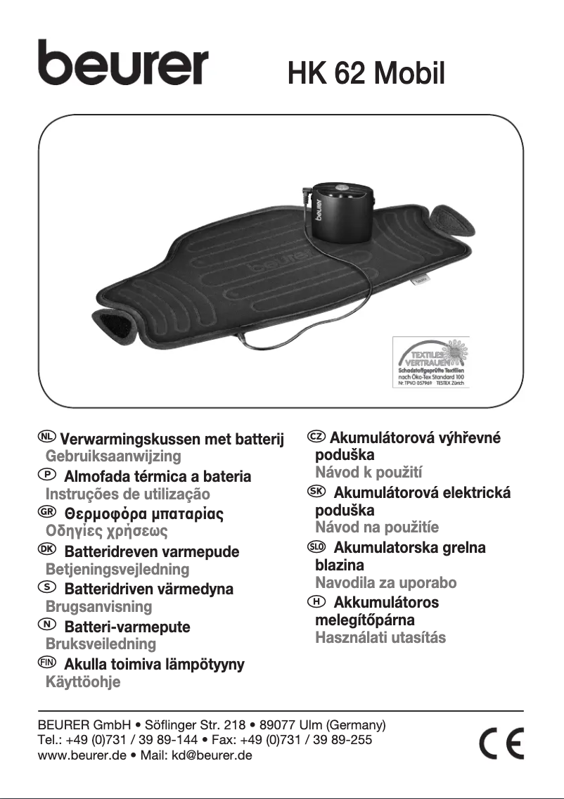 Page 1 de la notice Manuel utilisateur Beurer HK62