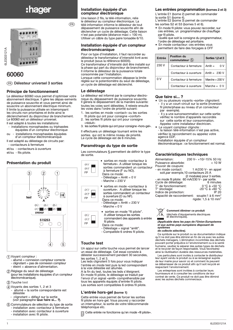 Image de la première page du manuel de l'appareil 60060