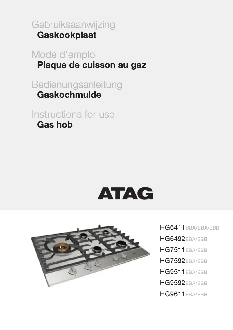 Image de la première page du manuel de l'appareil HG9511EBA