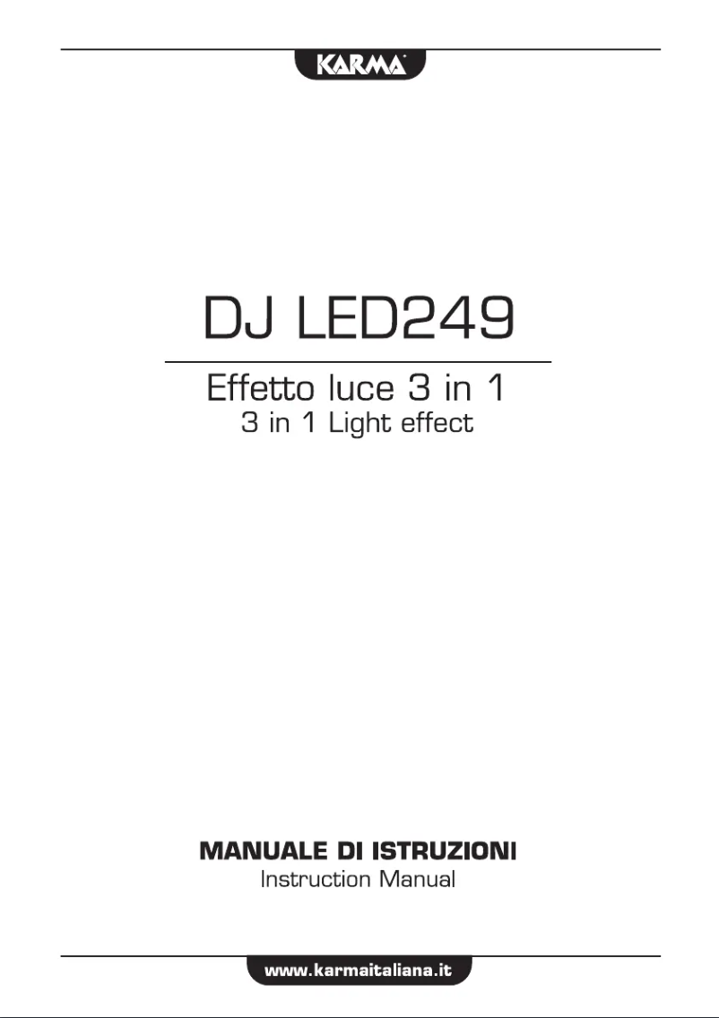 Página 1 del manual Manual de usuario Karma DJ LED249