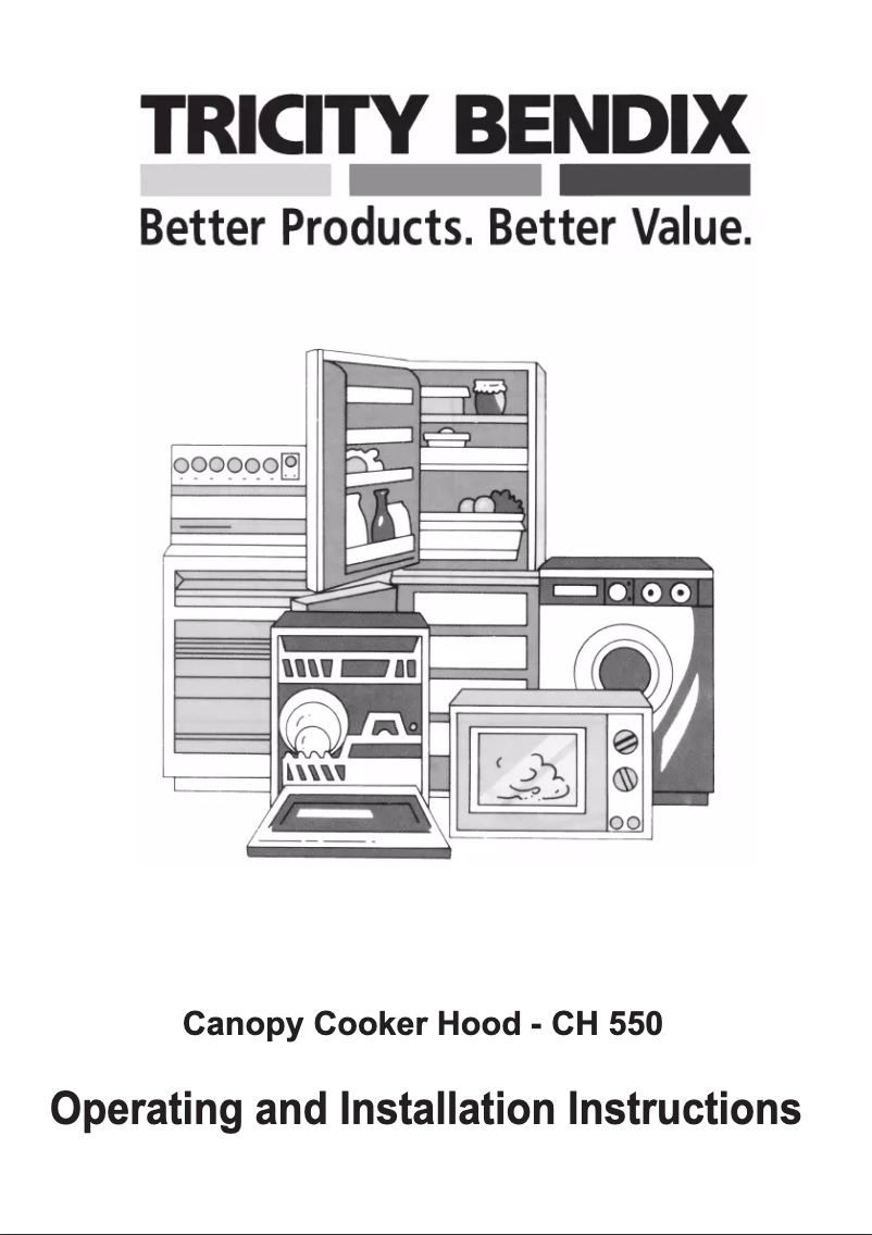 Page n°1 - Manuel utilisateur Tricity Bendix CH550B