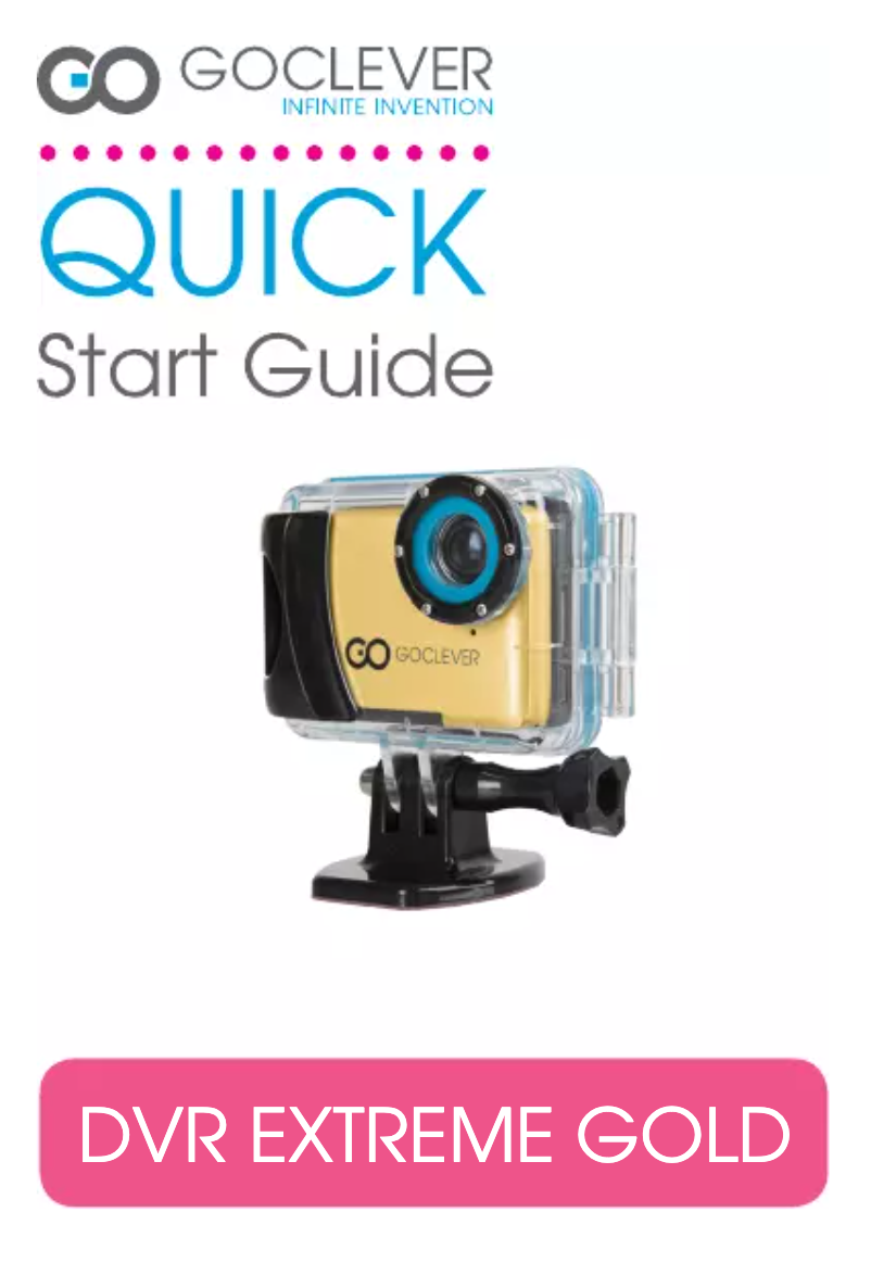 Page 1 de la notice Manuel utilisateur GoClever DVR Extreme gold