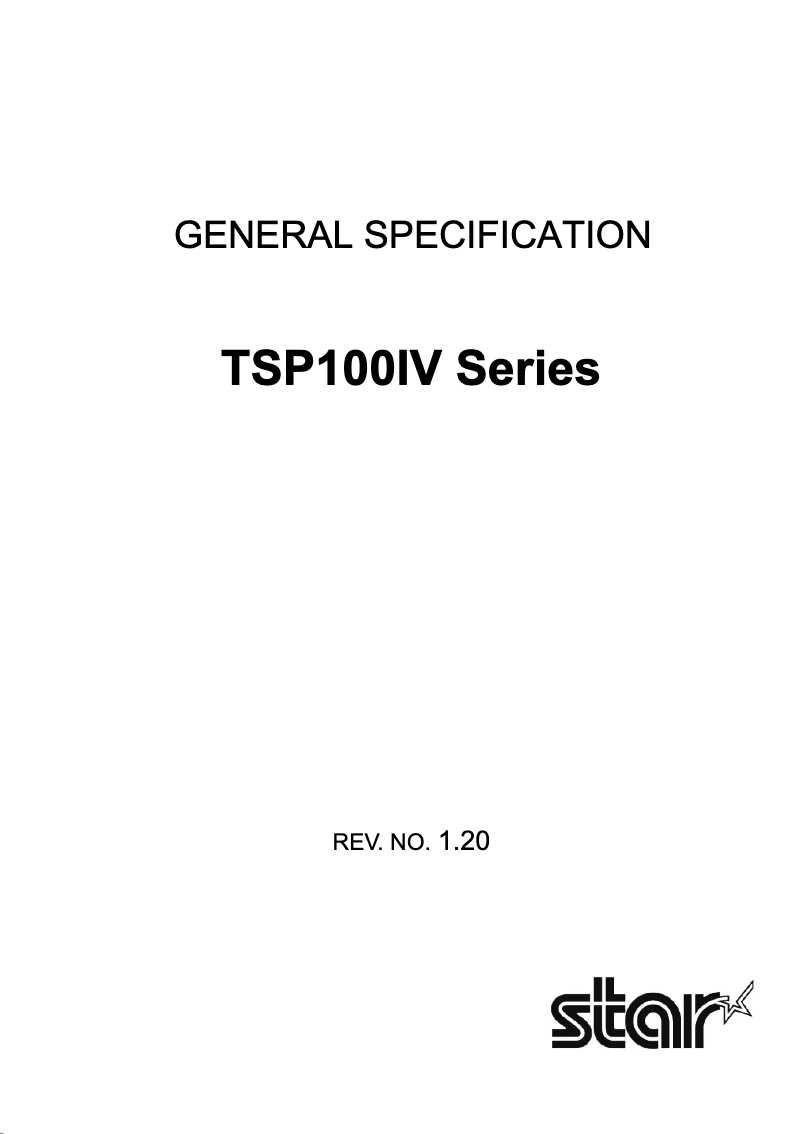 Page 1 de la notice Fiche technique Star Micronics TSP143IVUE