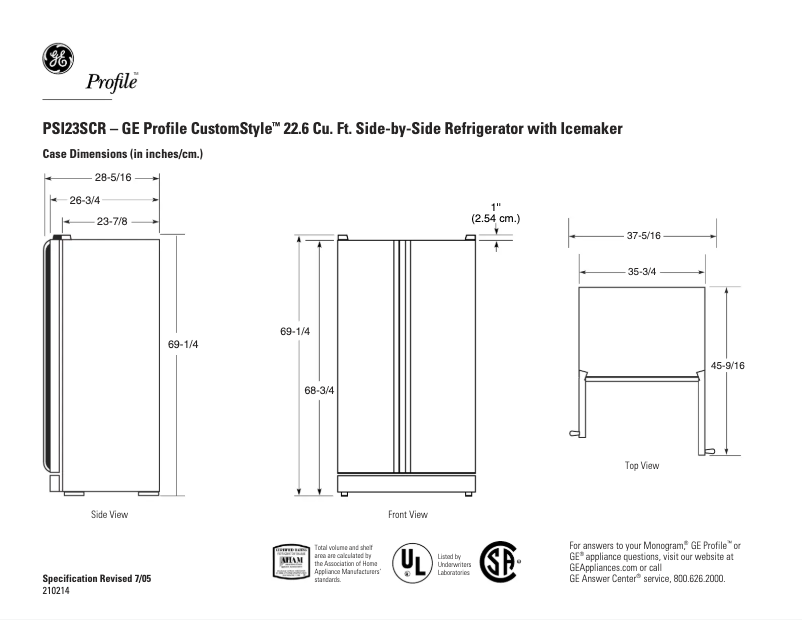 Image de la première page du manuel de l'appareil PSI23SCRSV