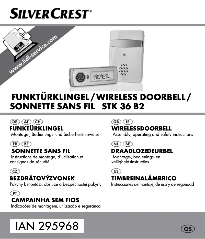 Page 1 de la notice Manuel utilisateur SilverCrest IAN 283087