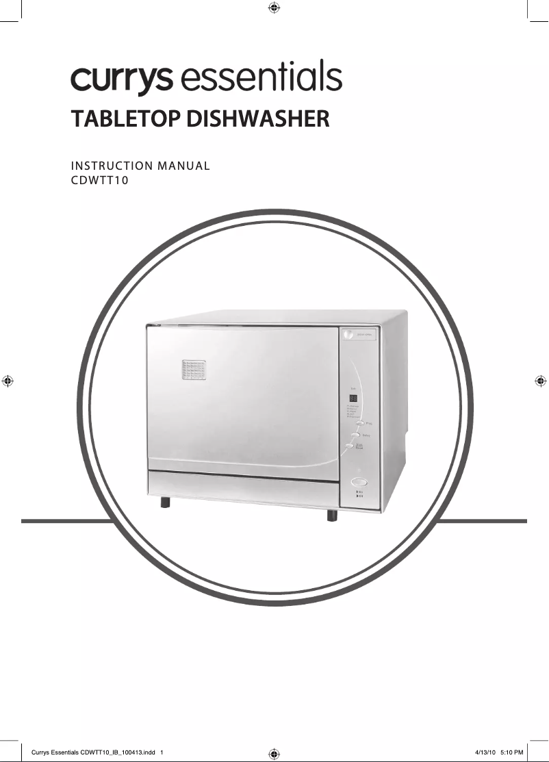 Page 1 de la notice Manuel utilisateur Currys Essentials CDWTT10