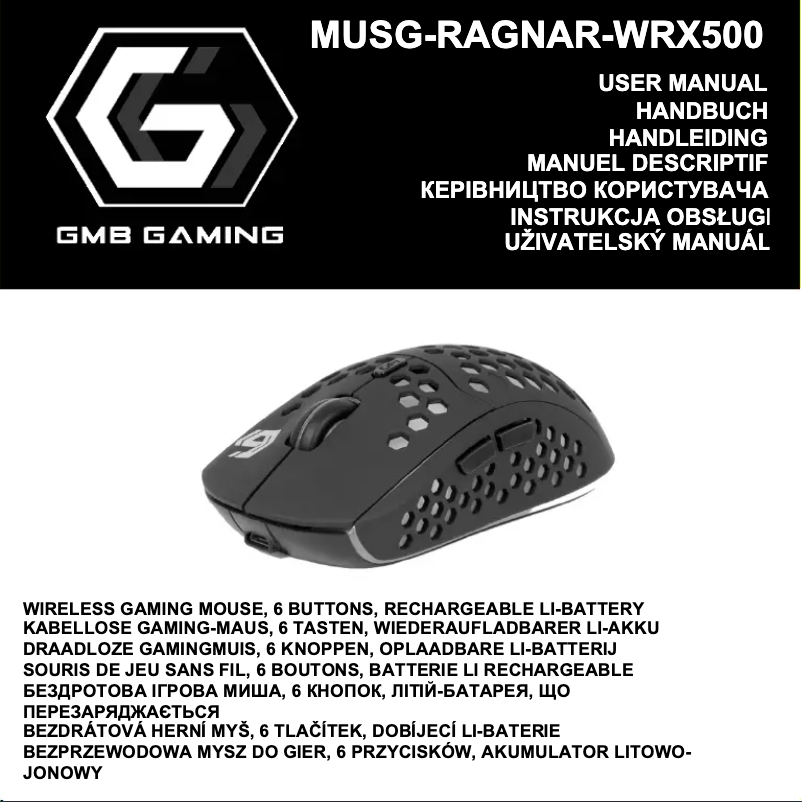 Page n°1 - Manuel utilisateur GMB Gaming MUSG-RAGNAR-WRX500