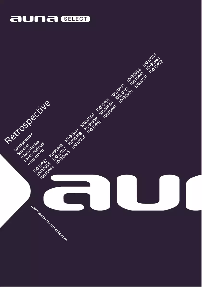 Image de la première page du manuel de l'appareil Retrospective 1978 MKII