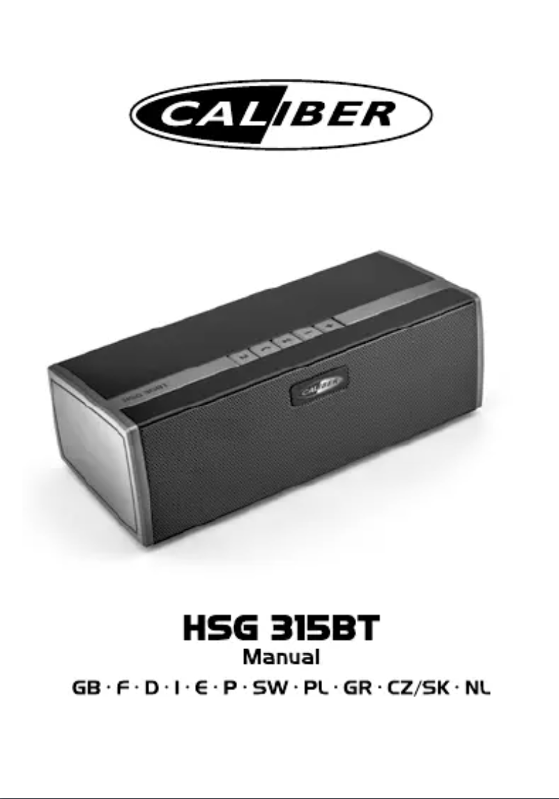 Page 1 de la notice Manuel utilisateur Caliber HSG315BT