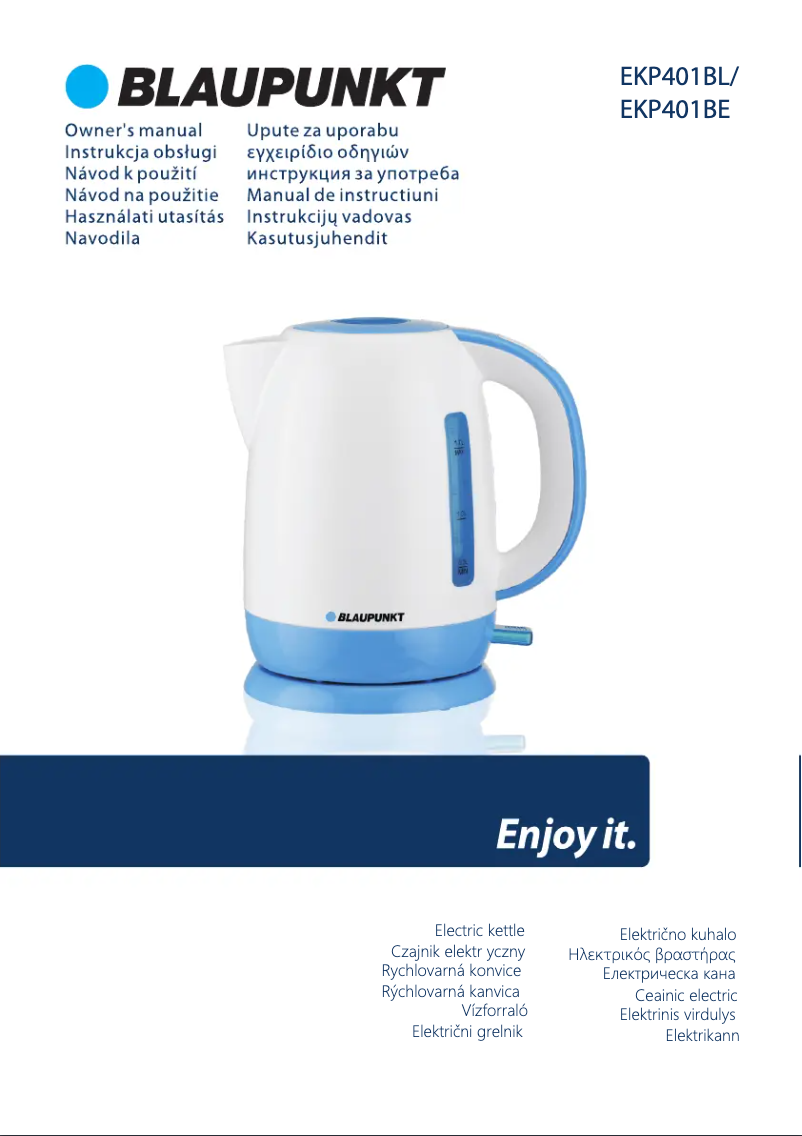 Page n°1 - Manuel utilisateur Blaupunkt EKP401BL