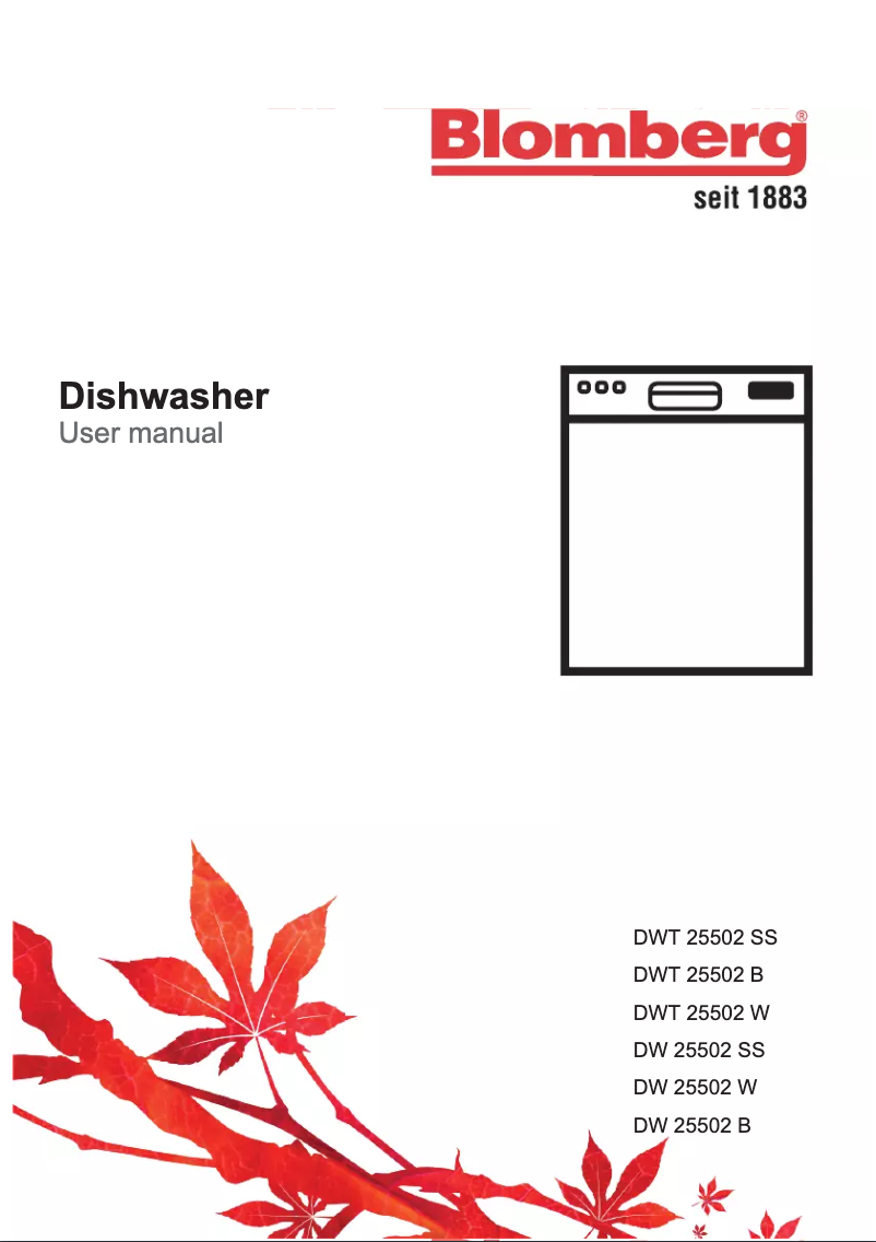 Page n°1 - Manuel utilisateur Blomberg DW 25502 SS