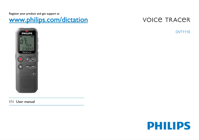 Page n°1 - Manuel utilisateur Philips DVT1110PC
