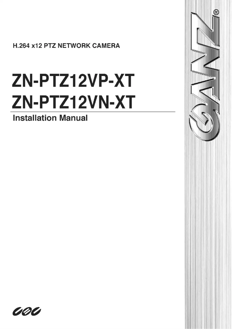 Page 1 de la notice Manuel utilisateur Ganz PixelPro ZN-PTZ12VN-XT