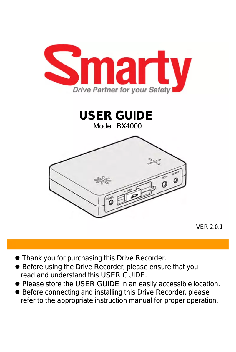 Imagen de la primera página del manual del dispositivo Smarty BX4000