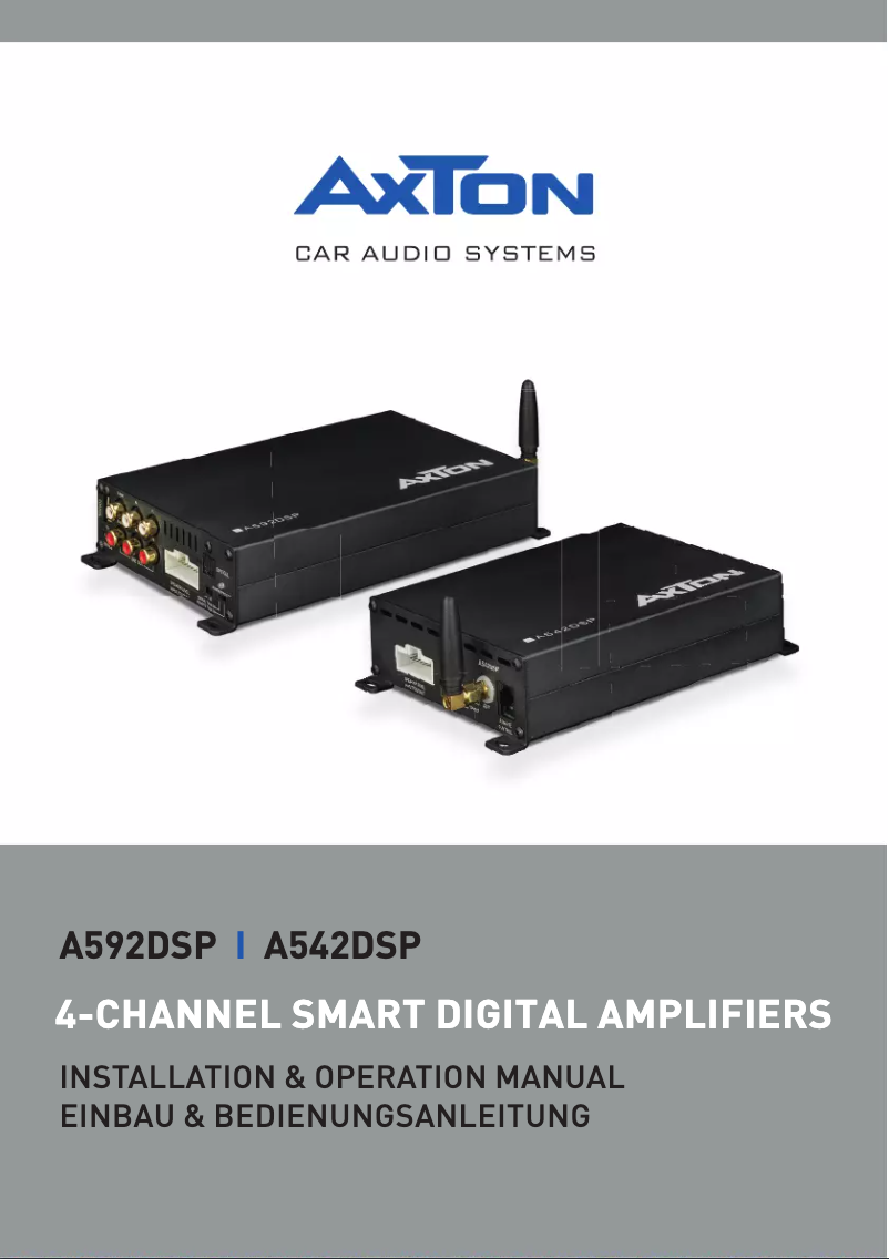 Page n°1 - Manuel utilisateur Axton A592DSP
