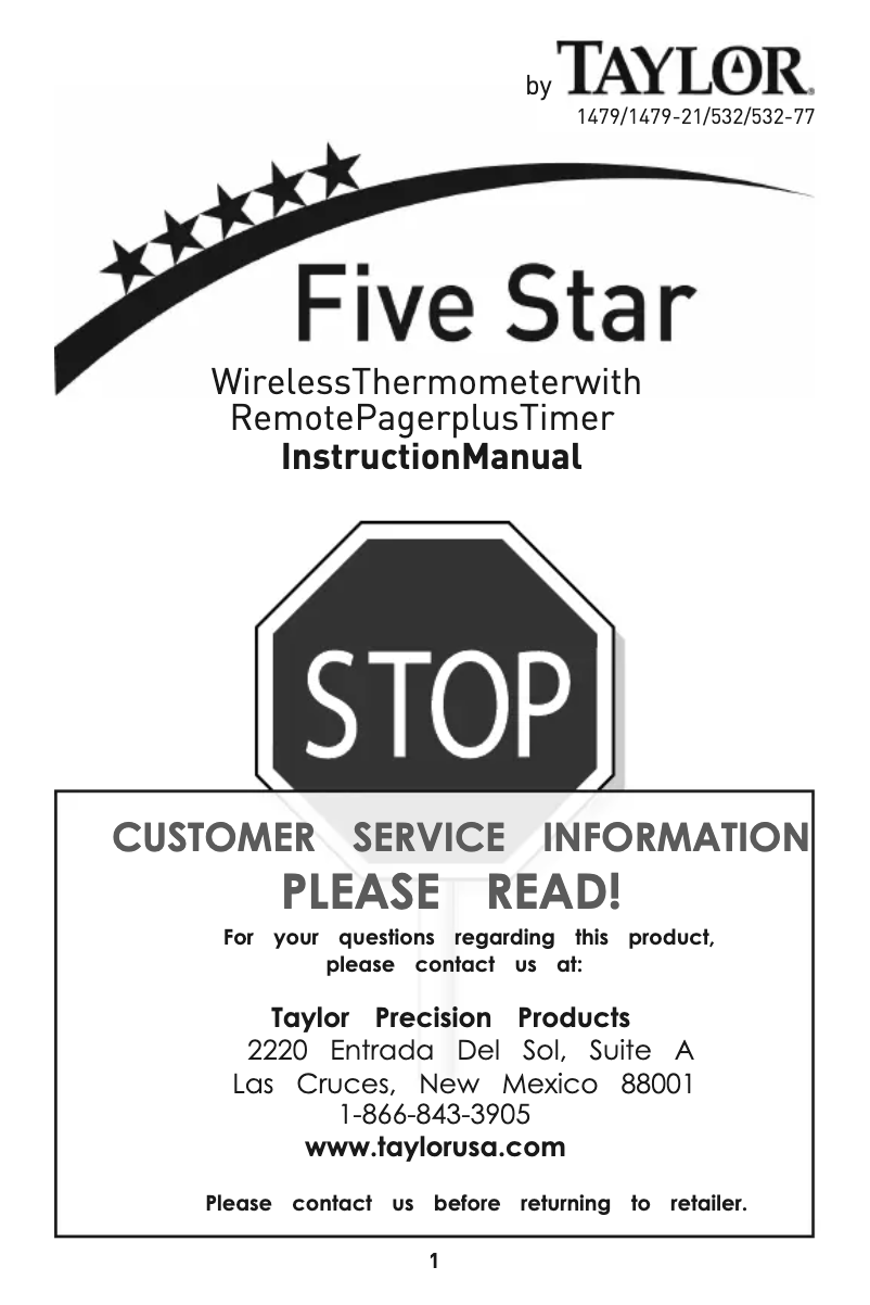 Imagen de la primera página del manual del dispositivo 532