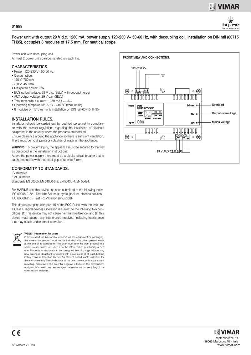 Image de la première page du manuel de l'appareil 01989