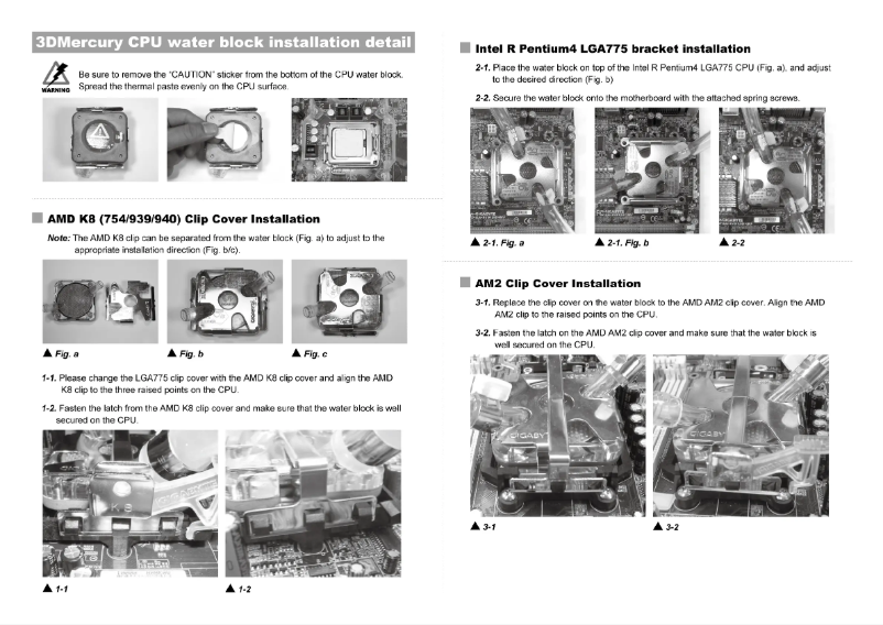Page 1 of the manual User Manual Gigabyte 3D Mercury