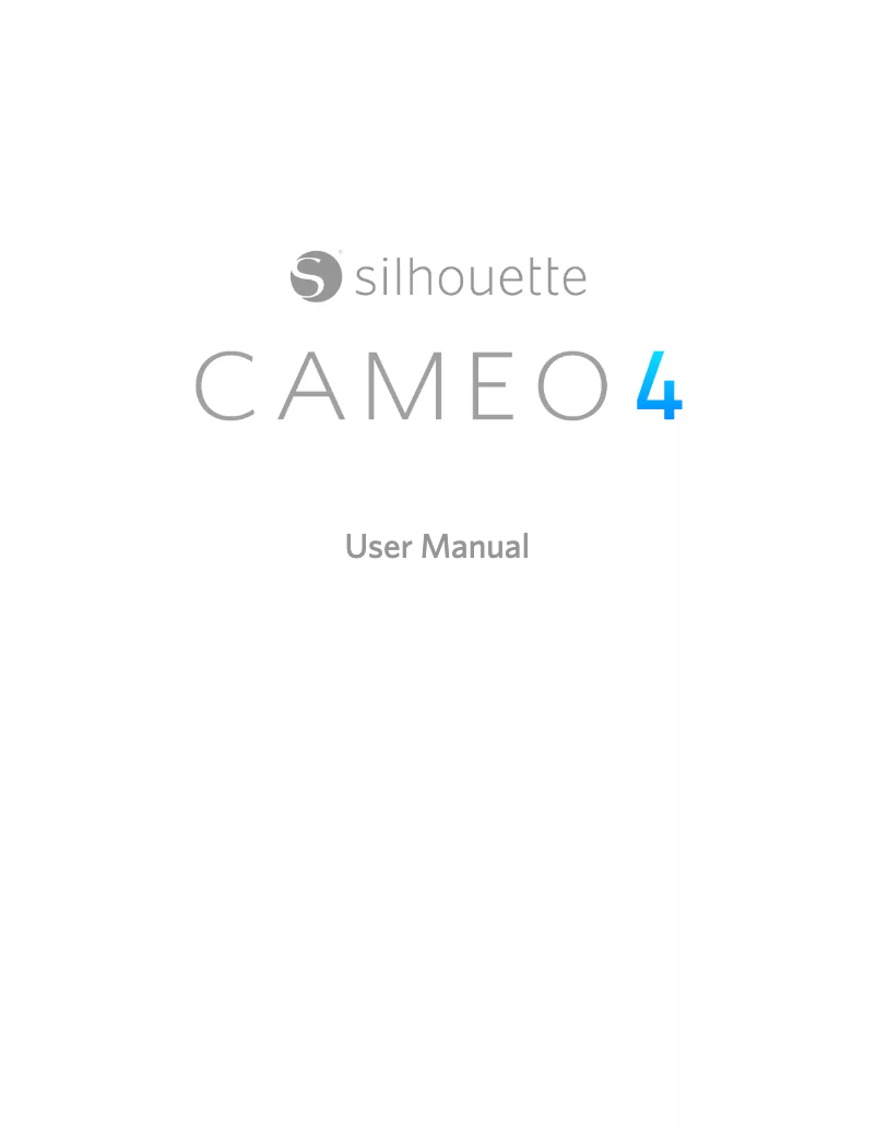 Page n°1 - Manuel utilisateur Silhouette Cameo 4