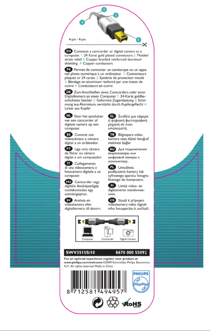 First page image of the manual for SWV3515S
