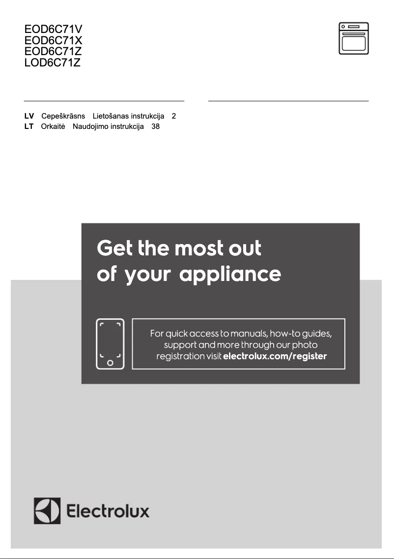 Image de la première page du manuel de l'appareil EOD6C71V