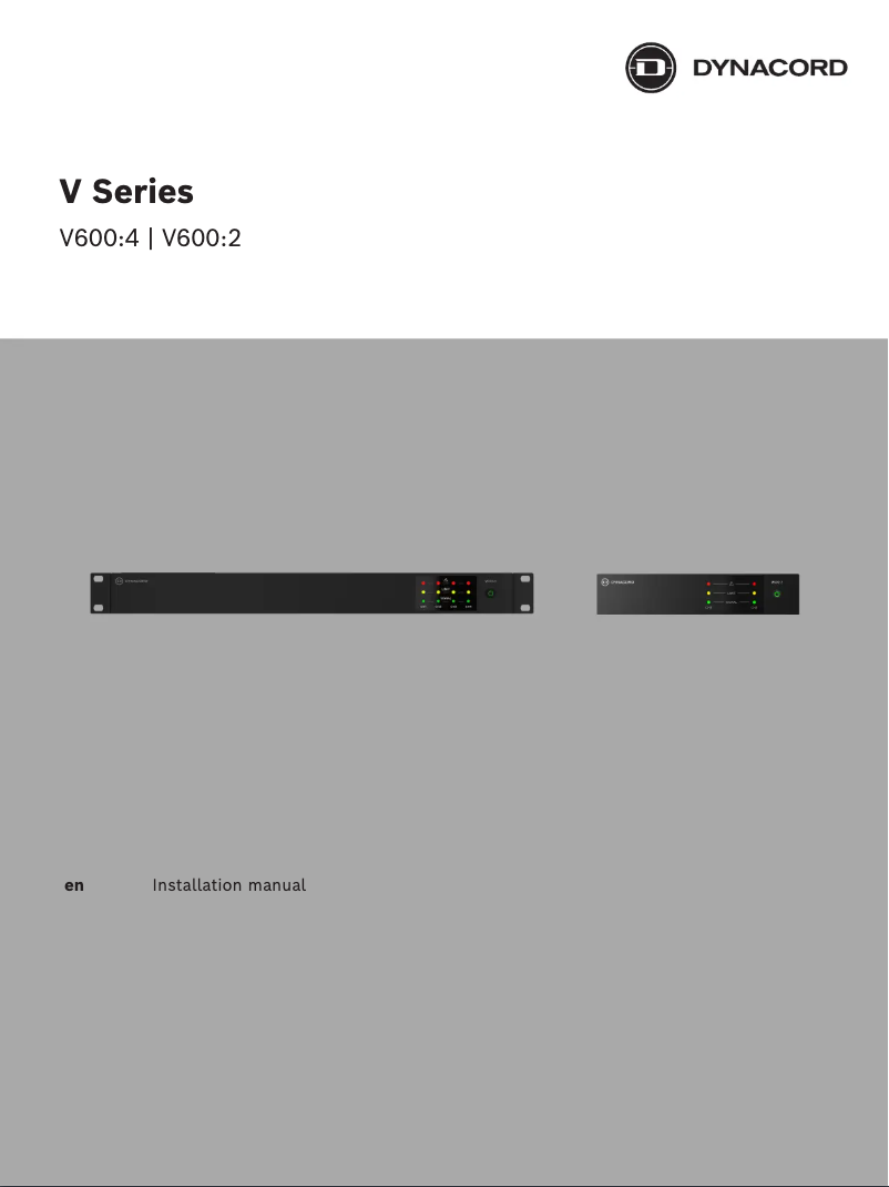 Página 1 del manual Manual de usuario Dynacord V600:2