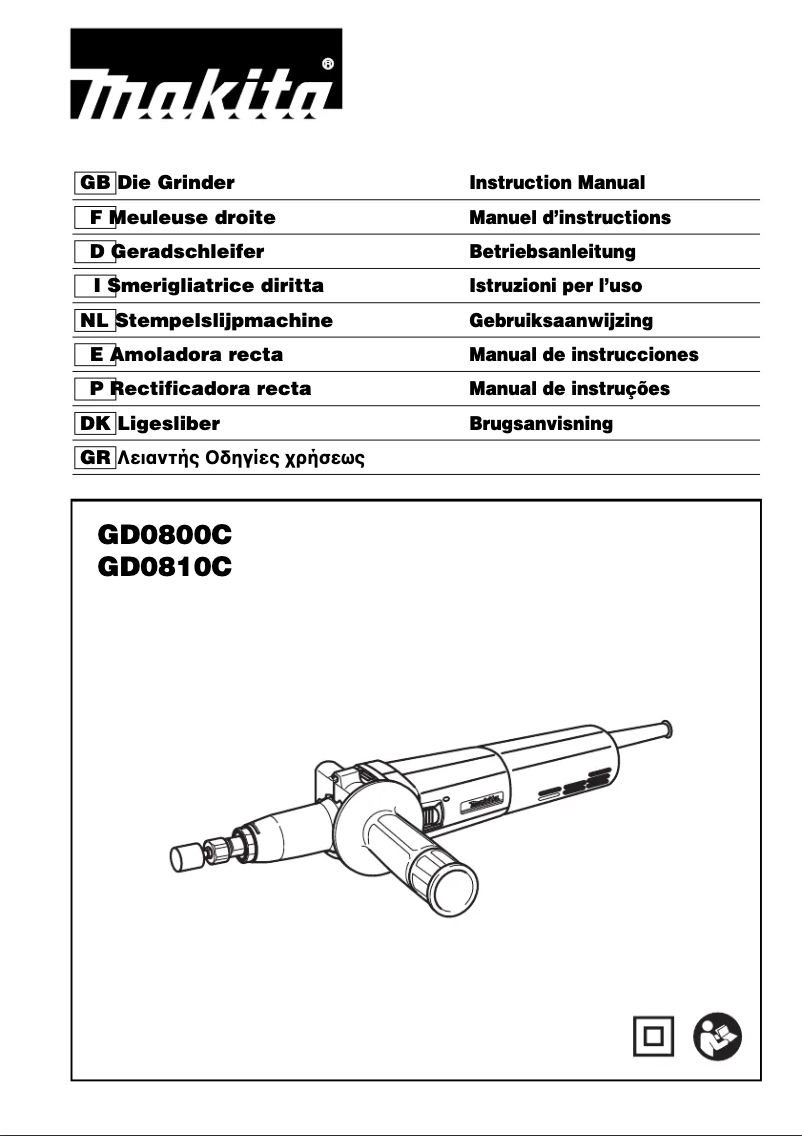 Page 1 de la notice Manuel utilisateur Makita GD0810C